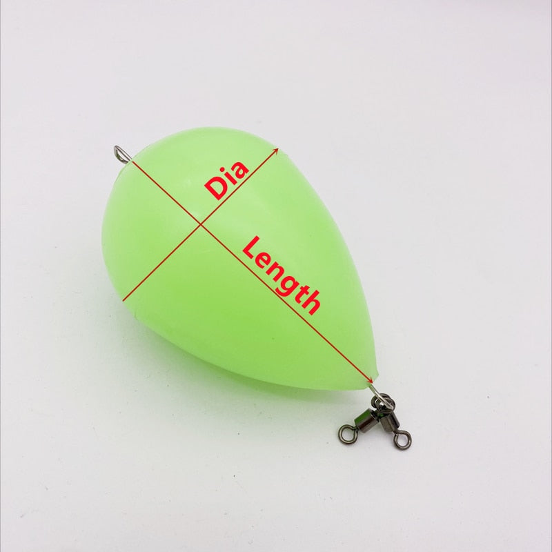 5Pcs*Night Fishing Luminous Egg Float Upward lUMINOUS Bobber Float Fishing Float Help Thrower Long-distance Casting Bait Mister Fisher