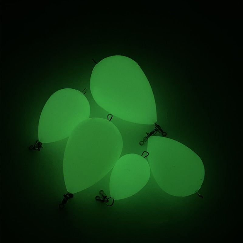 5Pcs*Night Fishing Luminous Egg Float Upward lUMINOUS Bobber Float Fishing Float Help Thrower Long-distance Casting Bait Mister Fisher