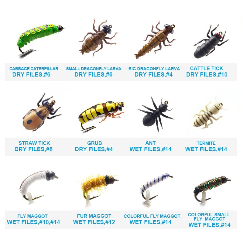 YAZHIDA new 90pcs wet dry fly fishing set nymph streamer poper flies tying kit material lure fishing box tackle for carp trout Mister Fisher