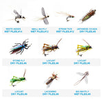 YAZHIDA new 90pcs wet dry fly fishing set nymph streamer poper flies tying kit material lure fishing box tackle for carp trout Mister Fisher