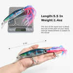 Goture 6pcs Squid Lure 6 Color 14cm 40g Artificial Wobbler Fishing Lures Octopus Squid Hard Baits Triangle Hooks Fishing Tackle Mister Fisher