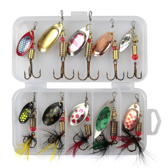 Mister Fisher - Leurres articulés pour carnassier - 10 pièces + boîte de  rangement