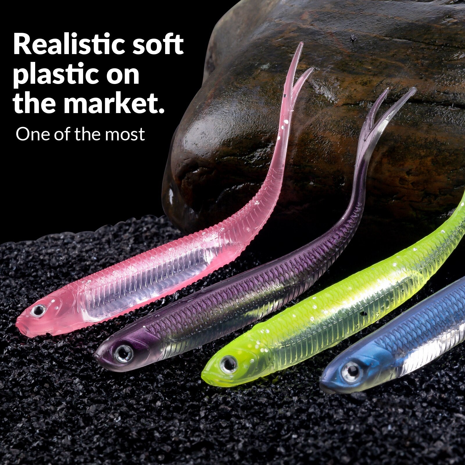 Leurres souples multicolores - 5 pièces - 10 cm Mister Fisher