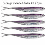 Leurres souples multicolores - 5 pièces - 10 cm - Vignette | Mister Fisher