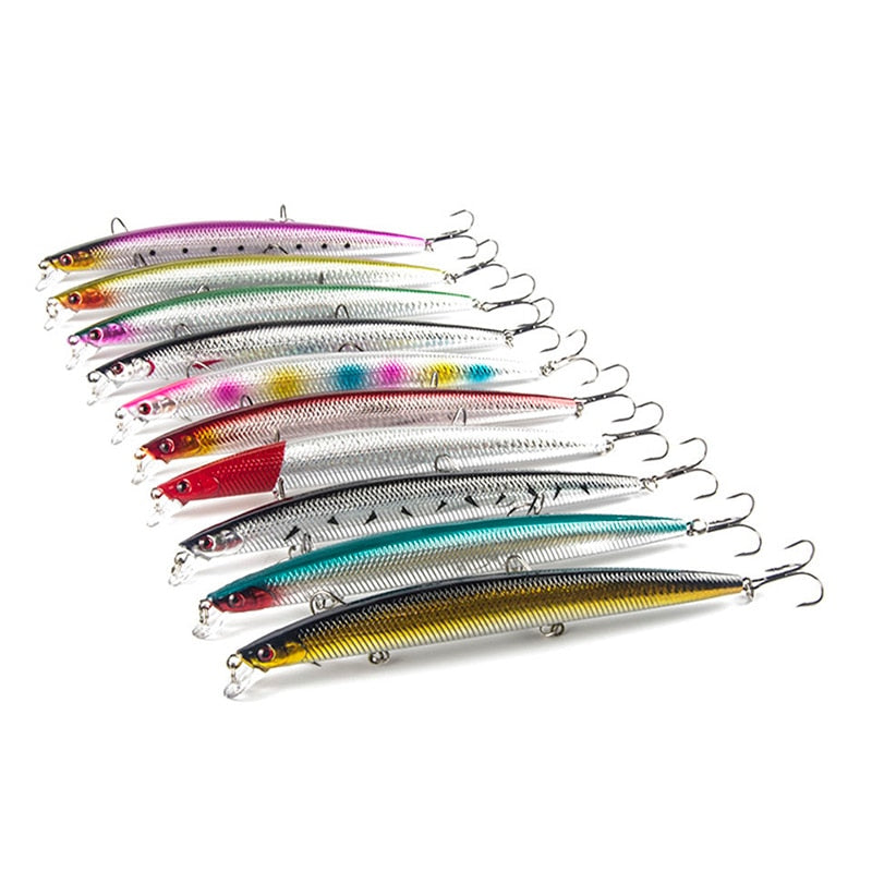 Leurres durs 18 cm/26 g - 10 pièces Mister Fisher