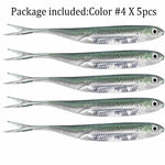 Leurres souples multicolores - 5 pièces - 10 cm - Vignette | Mister Fisher