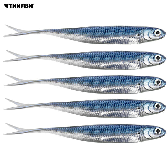 Leurres souples multicolores - 5 pièces - 10 cm Mister Fisher
