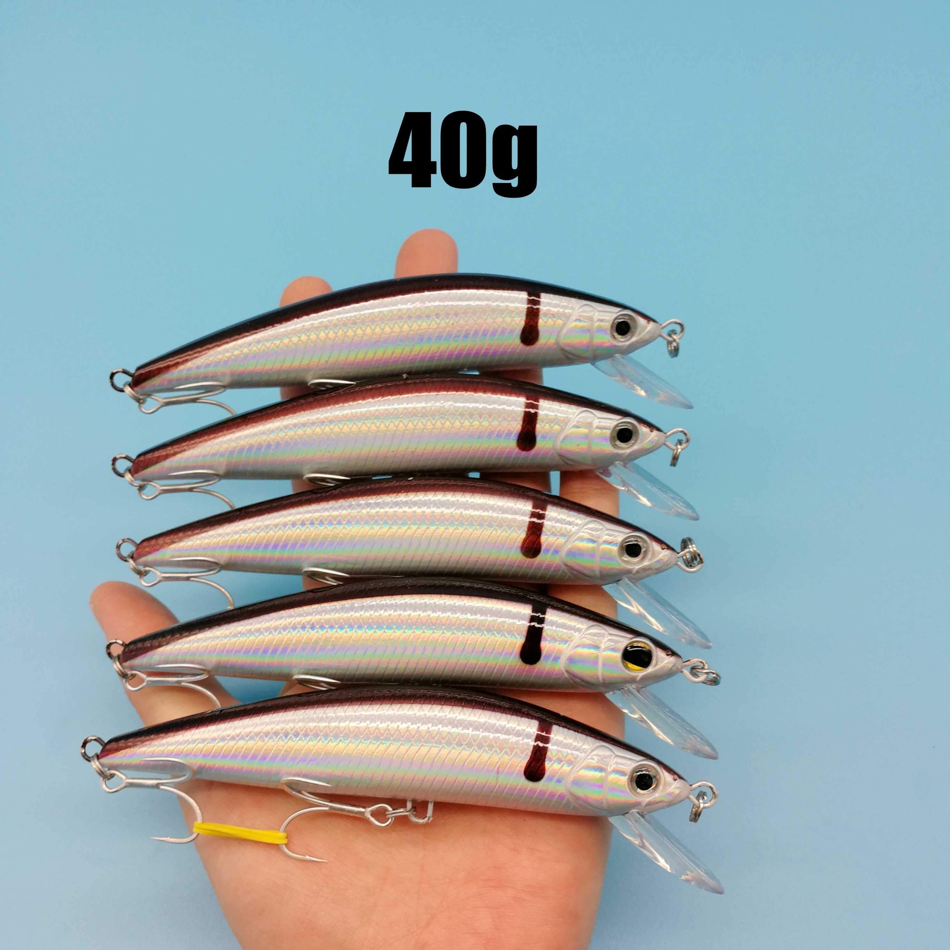 Leurres durs coulants - 40 g/60 g/80 g - 5 pièces Mister Fisher