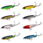Leurres flottants avec queue rotative - 8 pièces Mister Fisher