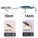 Leurres flottants avec queue rotative - 8 pièces Mister Fisher