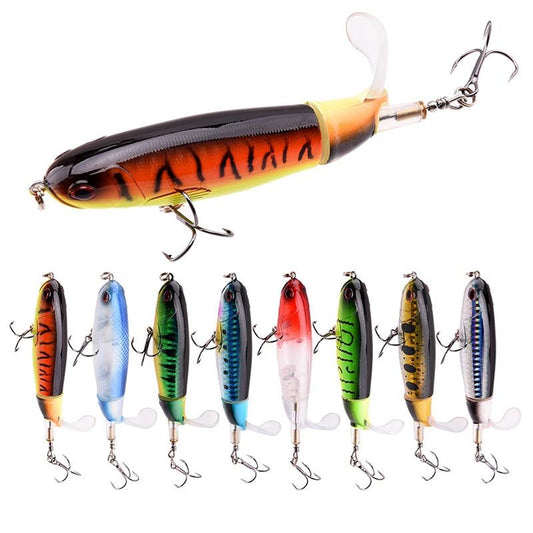 Leurres flottants avec queue rotative - 8 pièces Mister Fisher