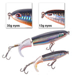 Leurres flottants avec queue rotative - 8 pièces Mister Fisher