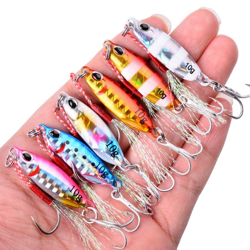 Leurres Jig métalliques - 7 pièces Mister Fisher
