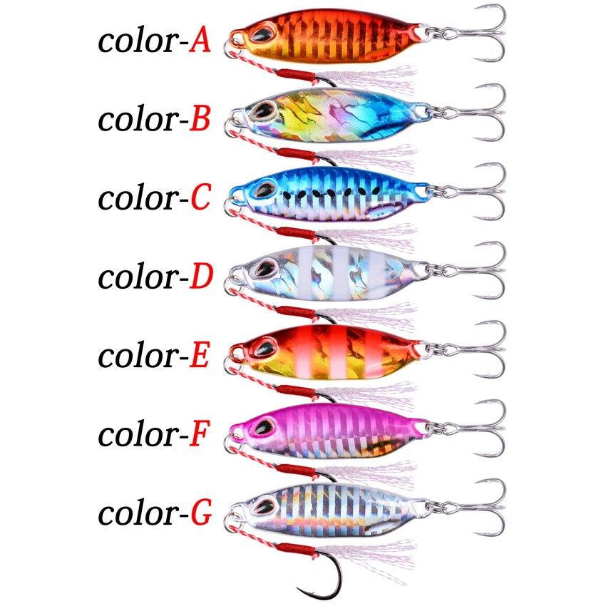 Leurres Jig métalliques - 7 pièces Mister Fisher