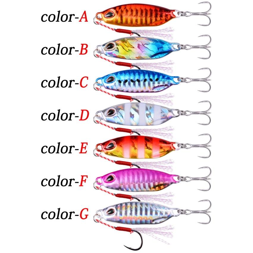 Leurres Jig métalliques - 7 pièces Mister Fisher