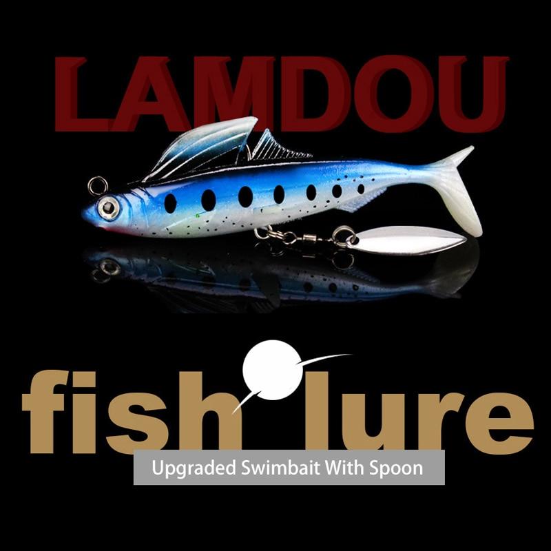 Leurres souples avec cuillères rotatives - 8,5 cm / 12,5 g - 4 pièces Mister Fisher