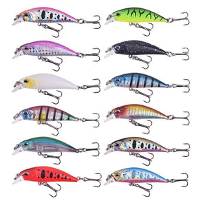 Lot leurres durs 5,2 cm - 12 pièces Mister Fisher